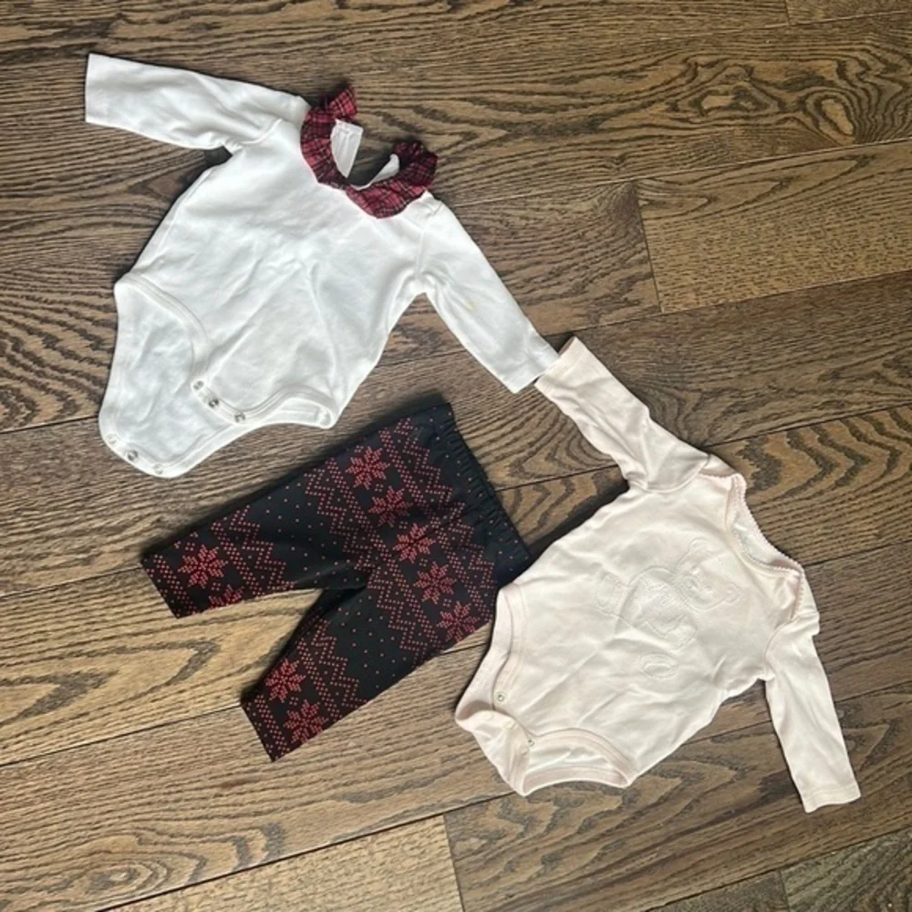 Ralph lauren 3 months baby 3 pieces long sleeve body leggings set